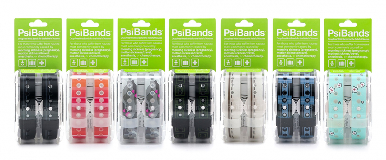 PsiBands Lined up in packaging